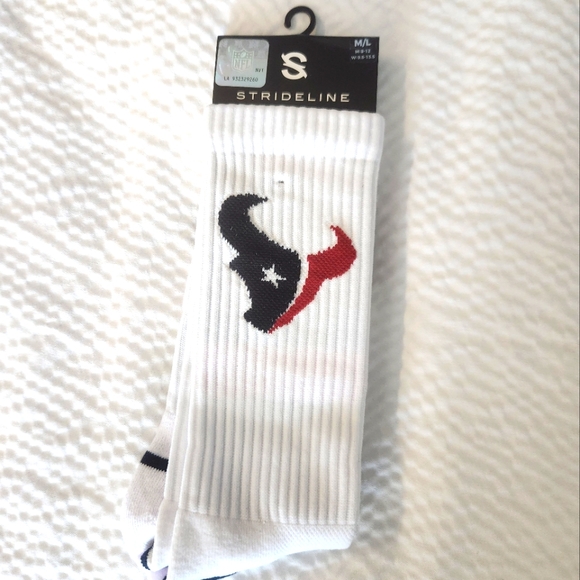 NWT Men's Houston Texans Strideline Crew Socks - Picture 2 of 7
